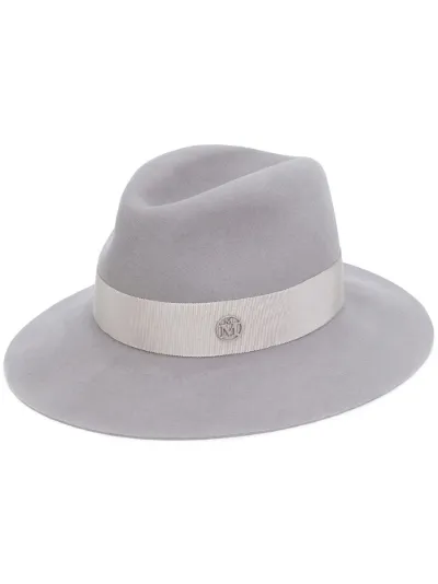 grey Henrietta rabbit felt fedora hat 