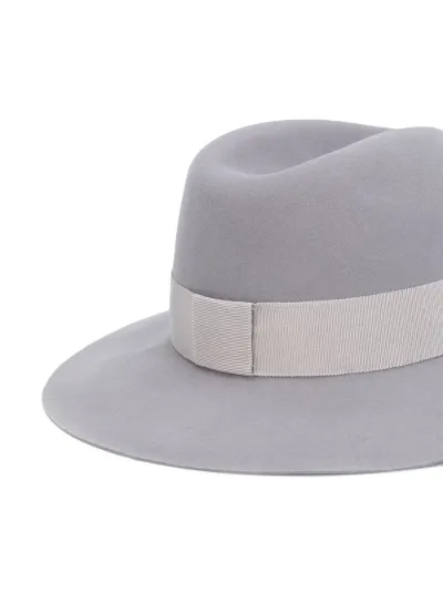 grey Henrietta rabbit felt fedora hat 
