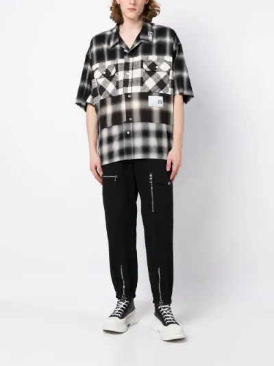 check-print panelled shirt | Maison Mihara Yasuhiro | Eraldo.com