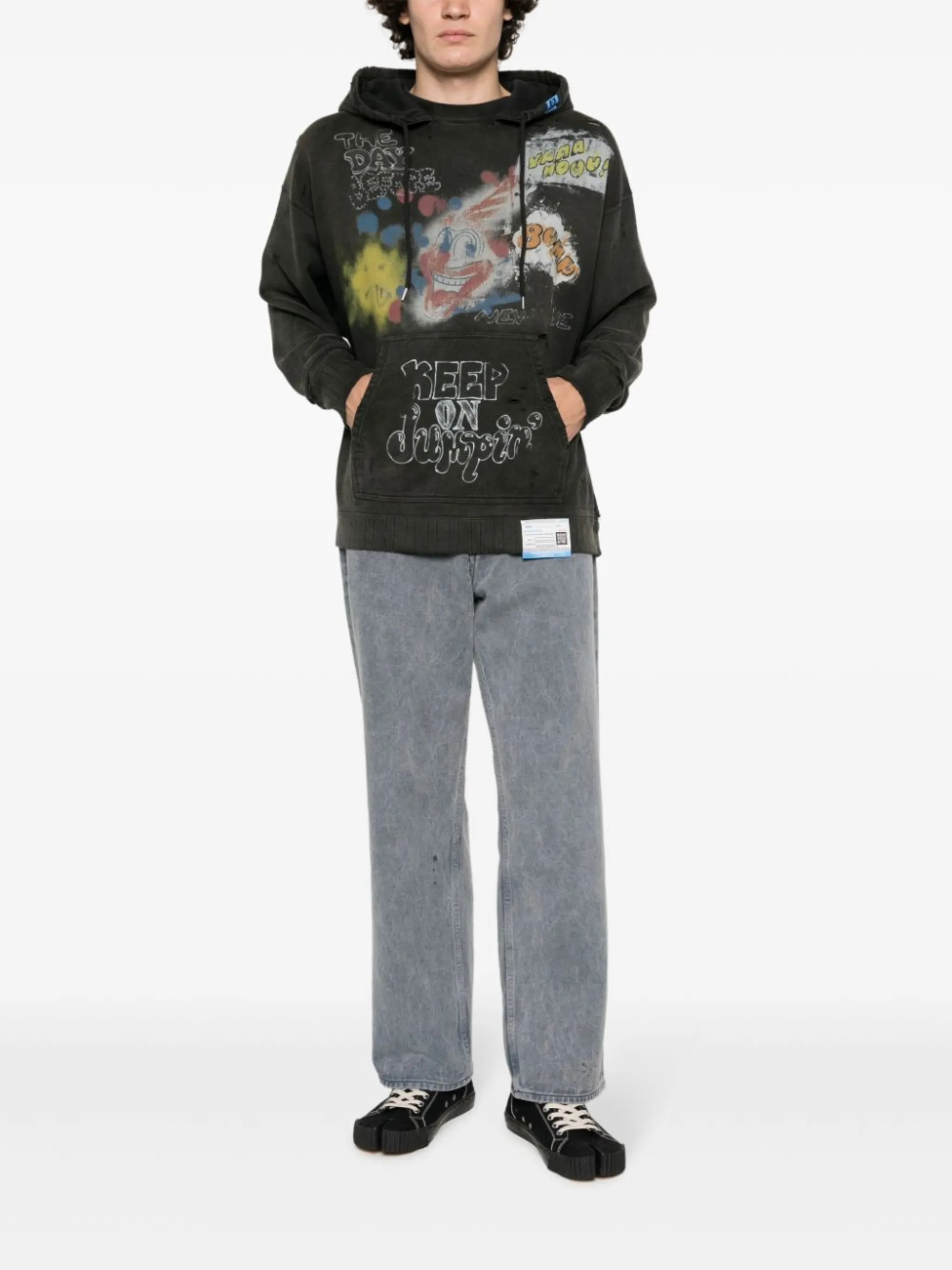 Maison MIHARA YASUHIRO distressed-effect graphic-print