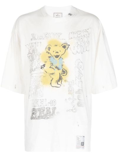 distressed-finish cotton T-shirt | Maison Mihara Yasuhiro | Eraldo.com