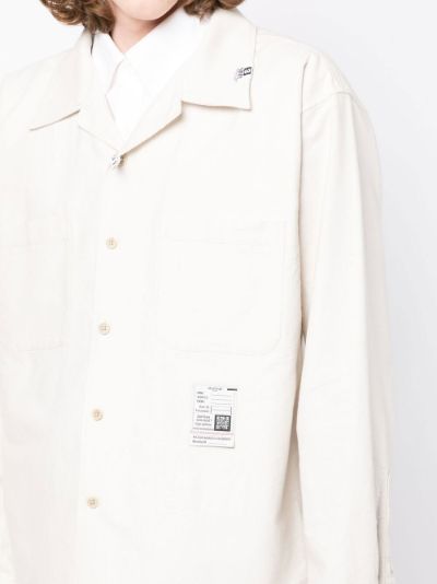 layered-detail long-sleeved shirt | Maison Mihara Yasuhiro