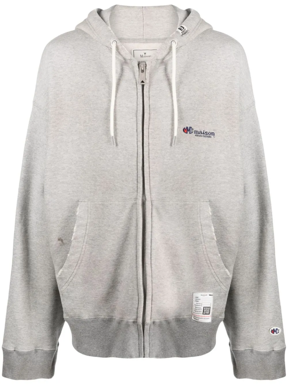 logo-embroidered cotton hoodie | Maison Mihara Yasuhiro | Eraldo.com