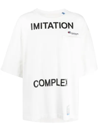 slogan-print crew-neck T-shirt | Maison Mihara Yasuhiro | Eraldo.com