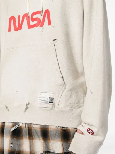 Maison MIHARA YASUHIRO triple-layered logo-print hoodie Maison MIHARA YASUHIRO triple-layered logo-print hoodie