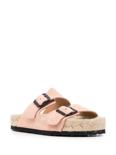 cheap double buckle sandals