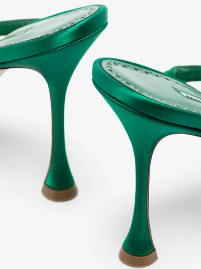 manolo blahnik green shoes