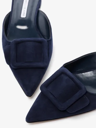 navy mules flat