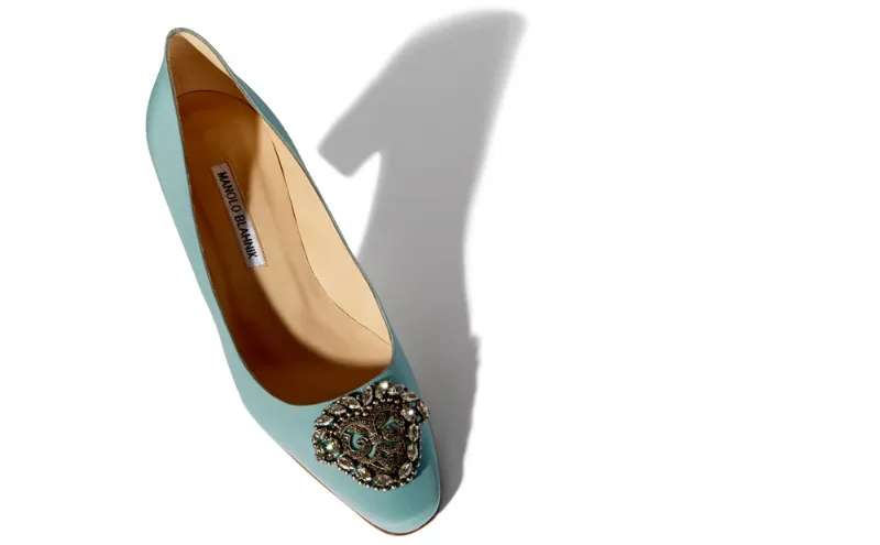 manolo blahnik light blue heels