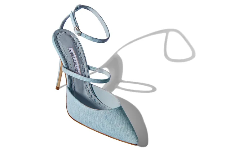 manolo blahnik light blue heels