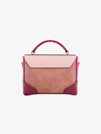 cameo rose and fuchsia pink combo leather shoulder bag展示图