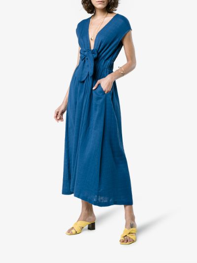 Katinka V-neck wrap organic cotton dress展示图