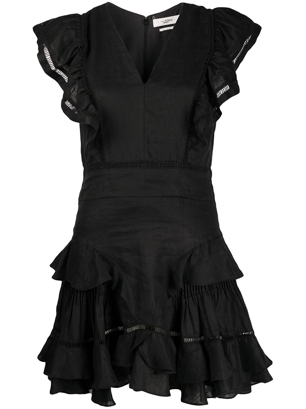 Isabel marant black linen 2024 dress