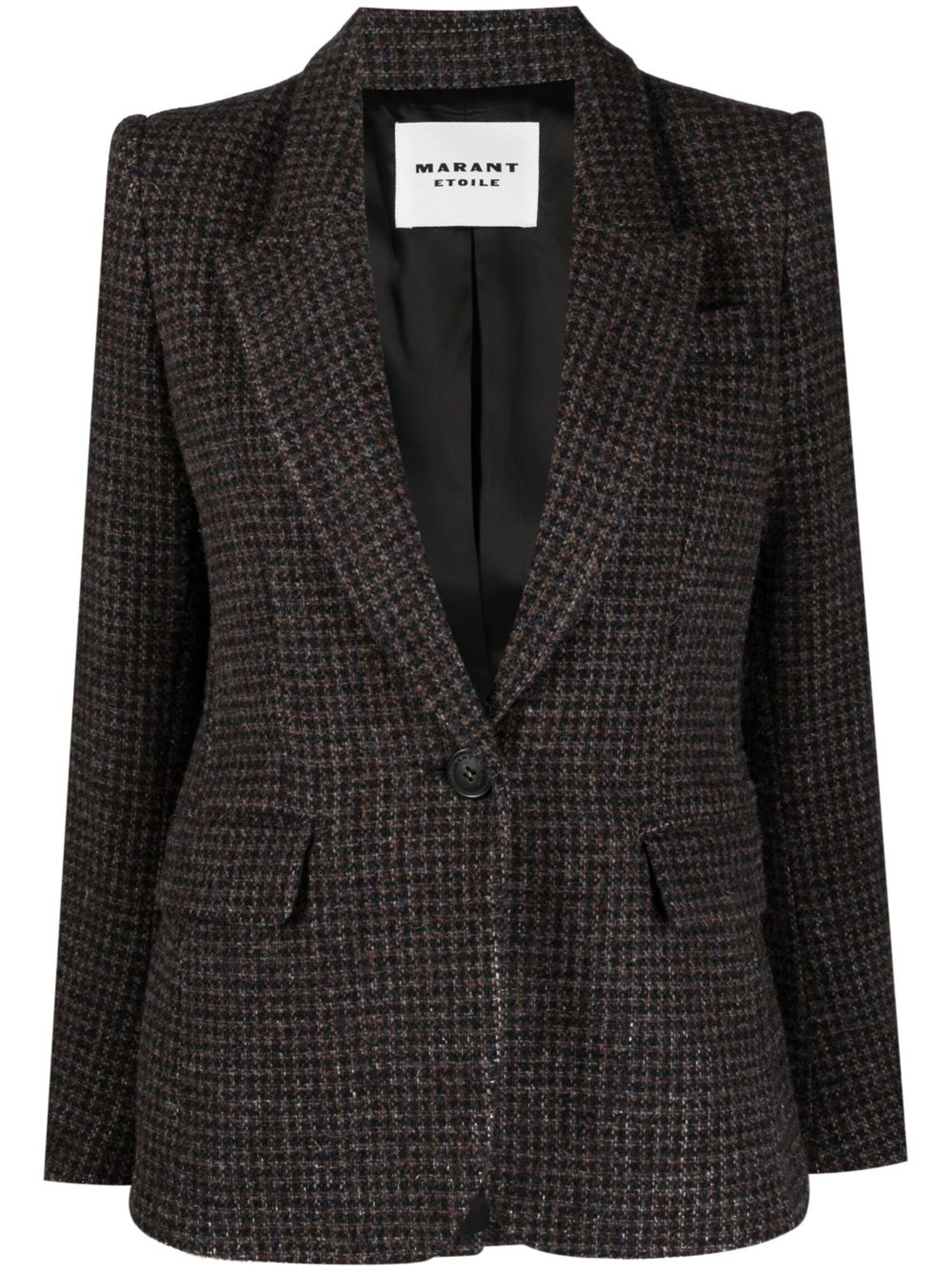 check-pattern wingle-breasted blazer | MARANT ÉTOILE | Eraldo.com