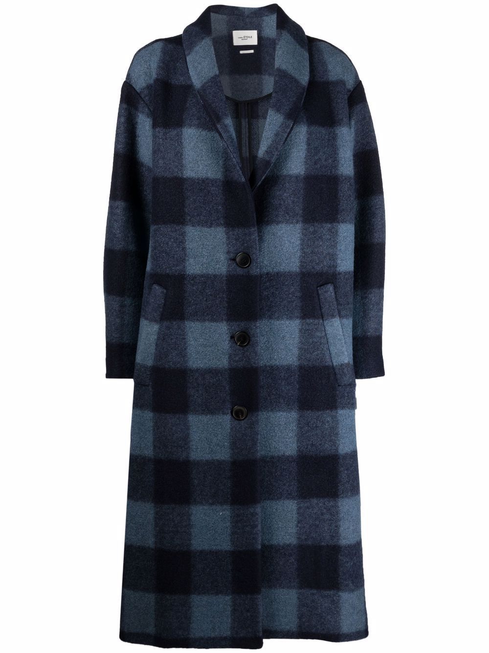 Isabel marant etoile discount grey check gabriel coat