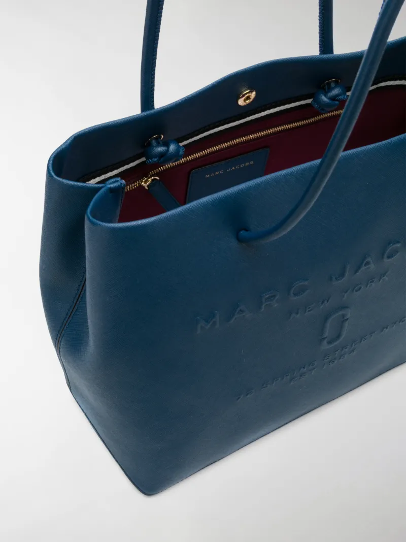 marc jacobs mini leather logo shopper tote