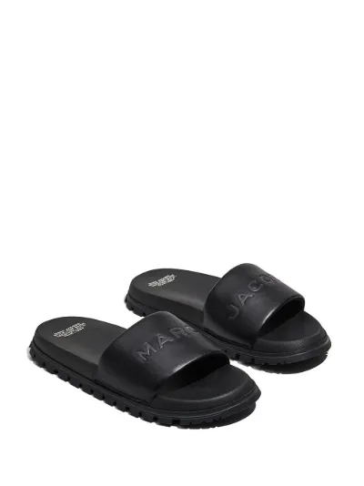 Marc Jacobs The Leather Slide logo-embossed slides | Eraldo