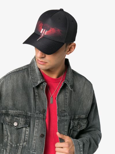 black and red tarter wings baseball cap展示图