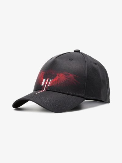 black and red tarter wings baseball cap展示图