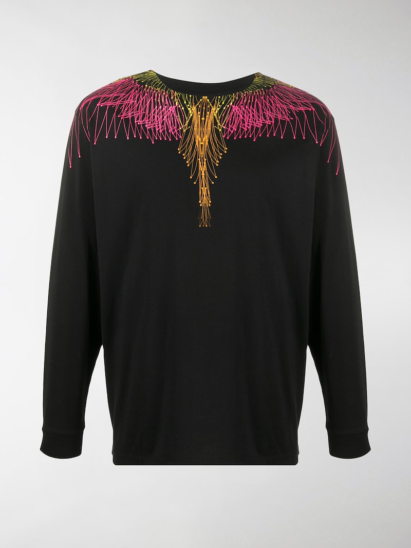 flicker Erhverv sensor Marcelo Burlon County of Milan digital-print crew neck jersey sweatshirt  black | MODES