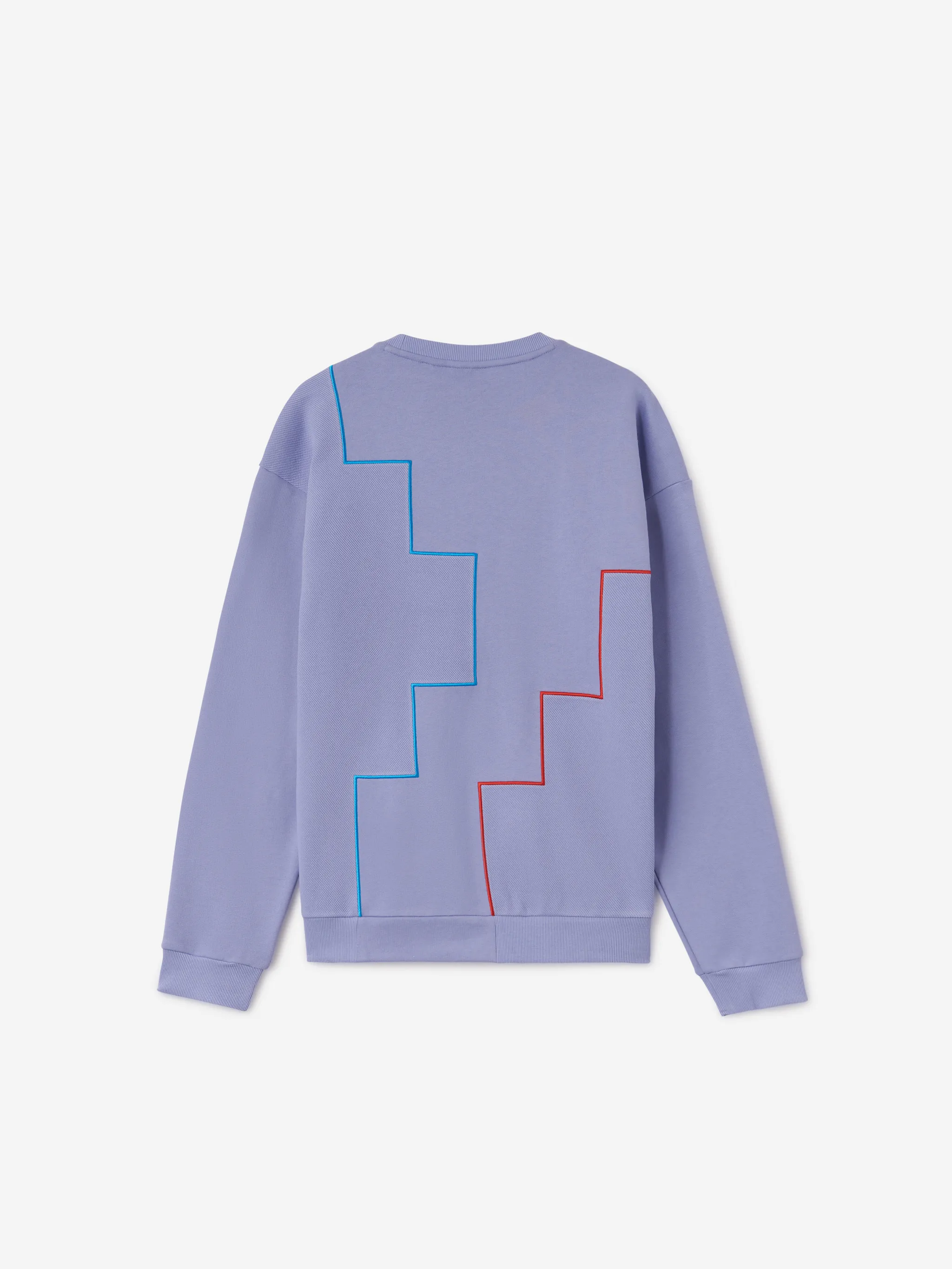 Lilac cotton x FILA logo patch sweatshirt from Marcelo Burlon County of Milan featuring logo patch to the front, front pouch pocket, crew neck, long sleeves and straight hem.