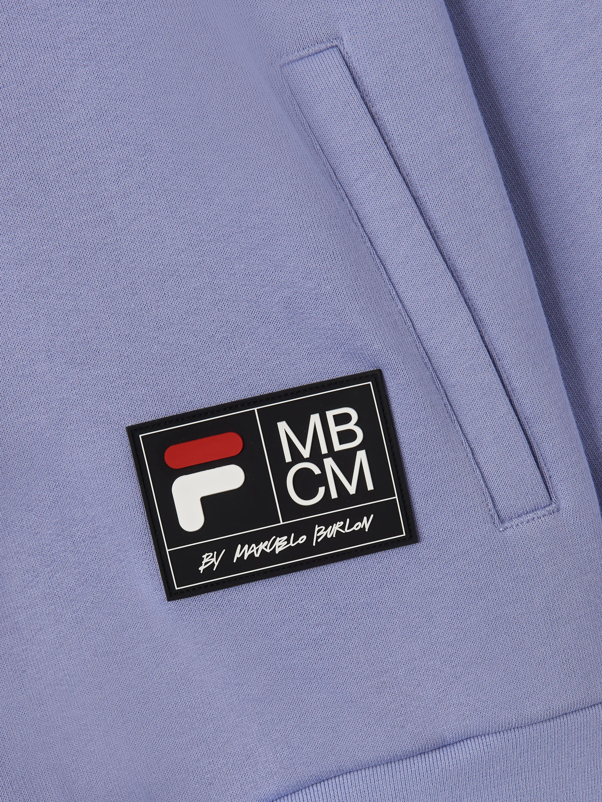 Blue/lilac cotton feather print hoodie from Marcelo Burlon County of Milan featuring feather print, logo patch to the front, drawstring hood, slip pockets to the sides, long sleeves and straight hem.