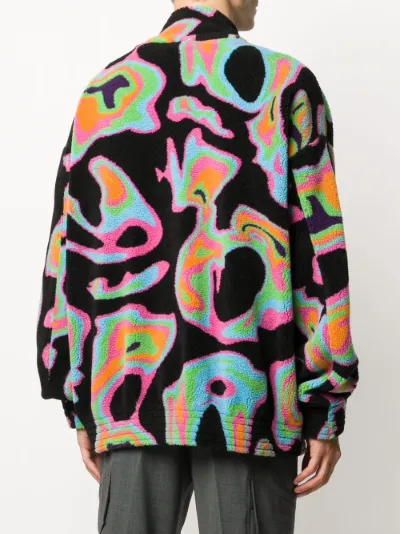 intarsia Psych pattern track jacket Marcelo Burlon County of