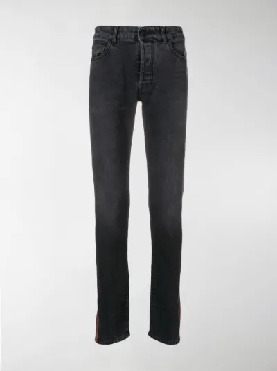 Marcelo Burlon County of Milan Jeans con riga laterale nero | MODES