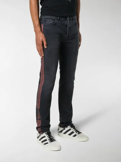 Marcelo Burlon County of Milan Jeans con riga laterale nero | MODES