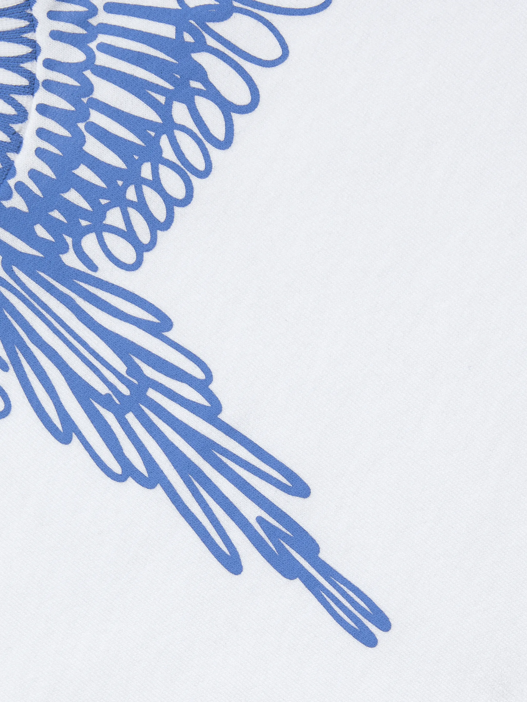White cotton Blue Wings sweatshirt from Marcelo Burlon Kids featuring signature Marcelo Burlon Wings print, crew neck, long sleeves and straight hem.