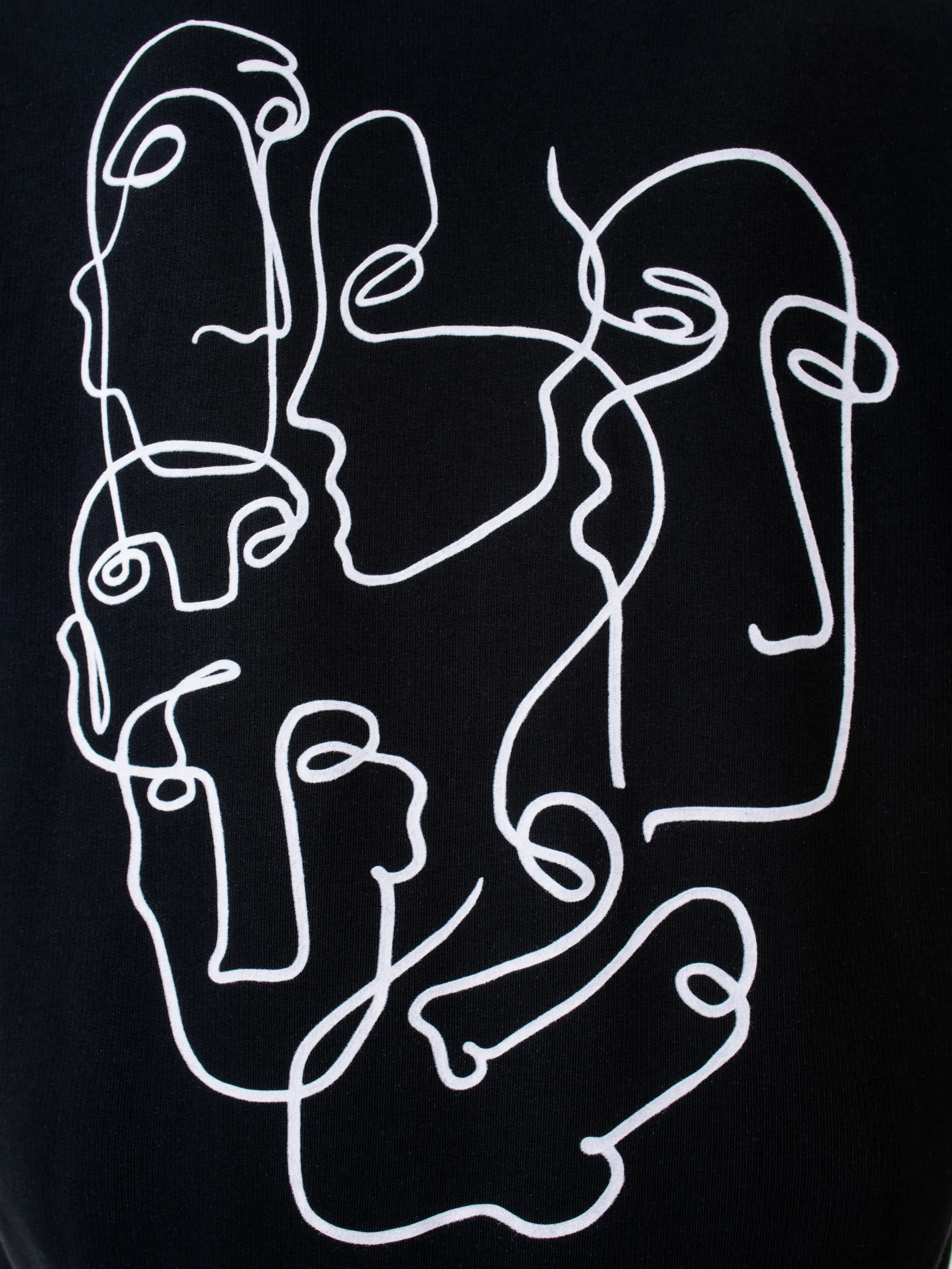 Black cotton Multi Faces crew-neck sweatshirt from Marcelo Burlon County of Milan featuring logo print at the chest, graphic print to the rear, crew neck, long raglan sleeves and straight hem.