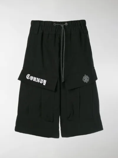 Marcelo Burlon County of Milan Pantaloni corti con coulisse nero | MODES