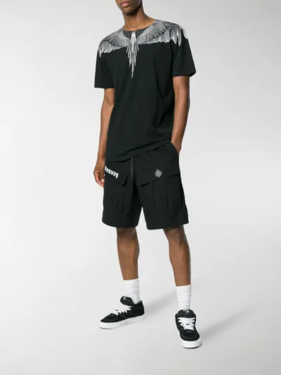 Marcelo Burlon County of Milan Pantaloni corti con coulisse nero | MODES