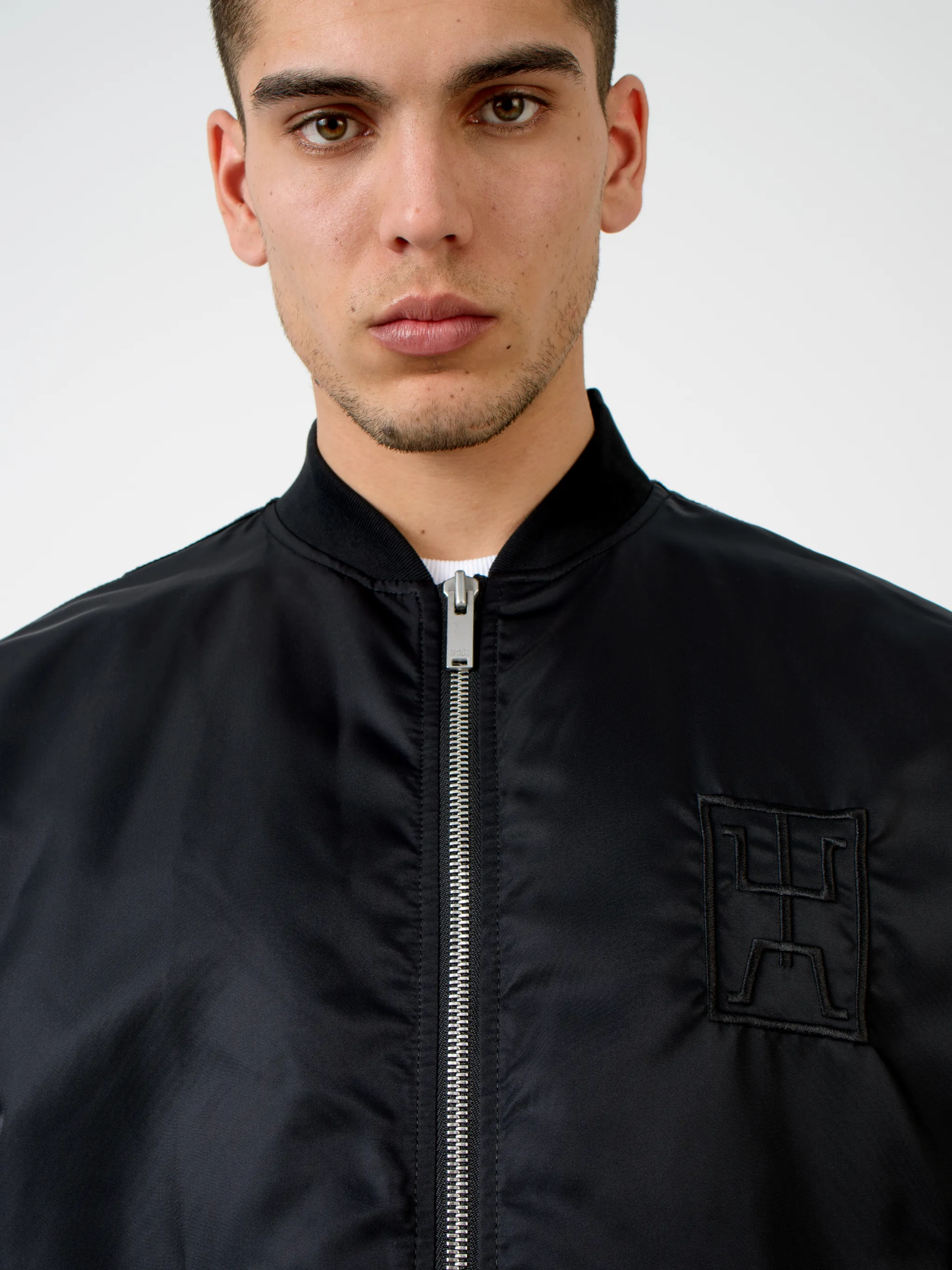 zip front bomber jacket