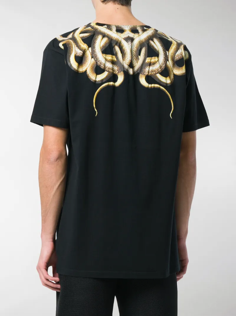 Marcelo Burlon County of Milan T-shirt con serpente stampato nero | MODES