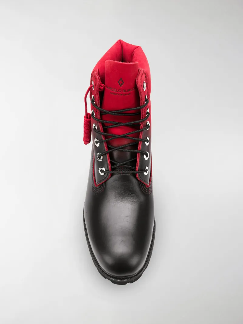 timberland hiking boots red laces