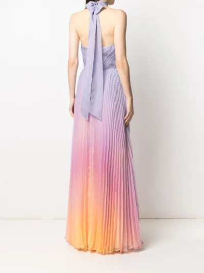 marchesa notte ombre halter gown