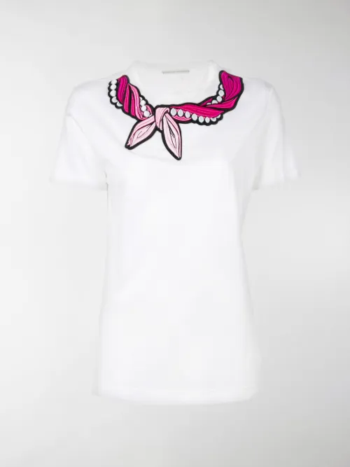 Marco De Vincenzo - embroidered foulard t-shirt