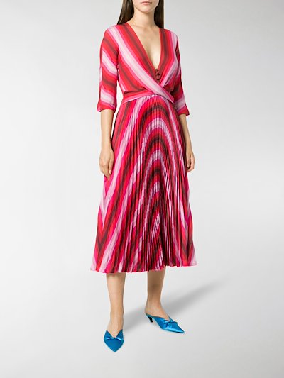 Striped Pleated Dress Striped Pleated Dress