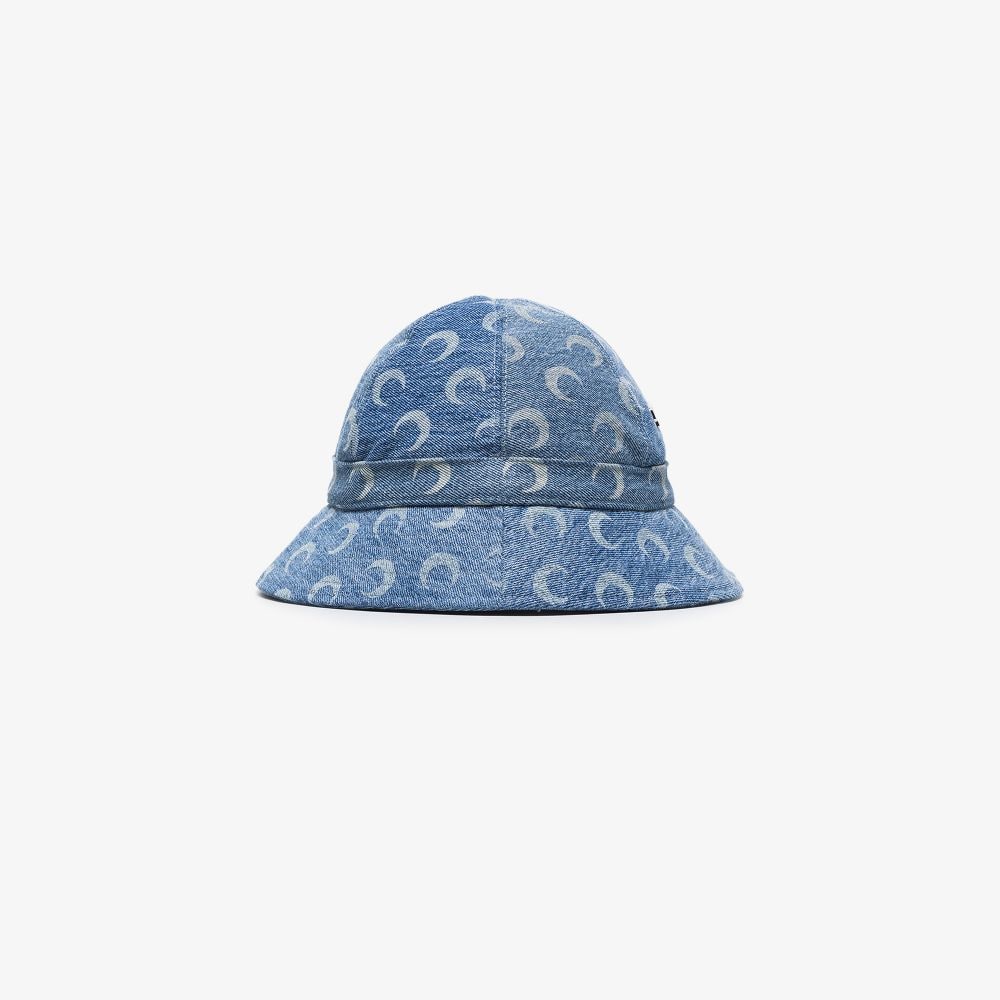 Marine Serre Blue crescent Moon bucket hat | Browns