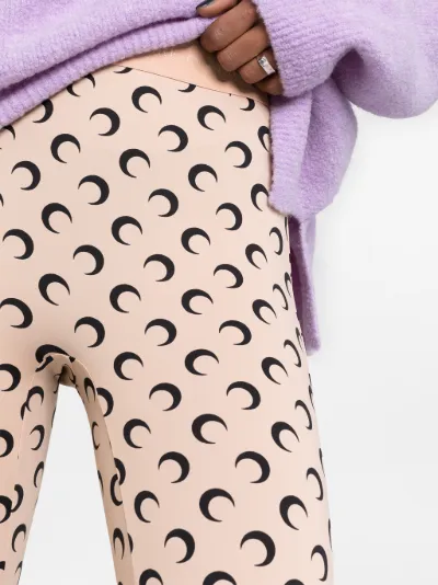 crescent moon-print leggings | Marine 