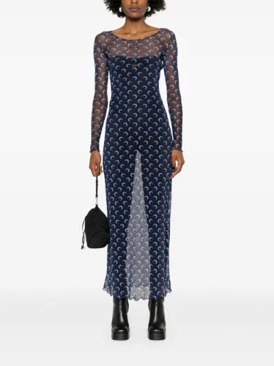 【マストバイ♪】MARINE SERRE Crescent Moon マキシドレス Marine Serre Crescent Moon-print maxi dress | Eraldo.com KM