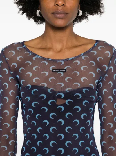 【マストバイ♪】MARINE SERRE Crescent Moon マキシドレス Marine Serre Crescent Moon-print maxi dress | Eraldo.com KM