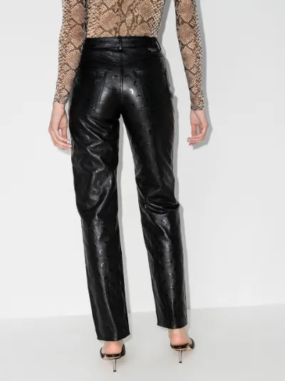 half leather pants