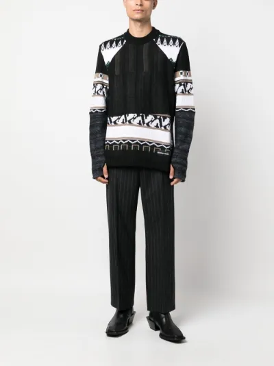Marine Serre intarsia-knit jumper | Eraldo.com FR