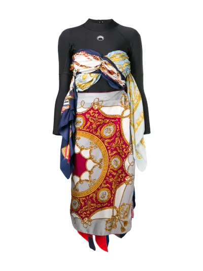 Long Sleeve Draped Dress Marine Serre Eraldo Com