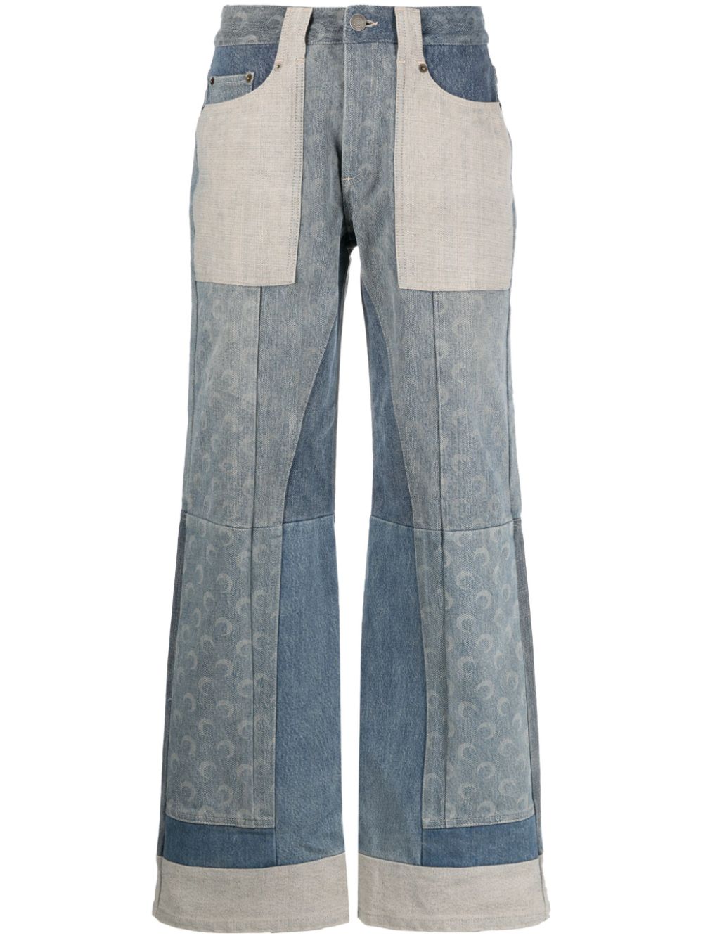 Regenerated wide-leg jeans | Marine Serre | Eraldo.com