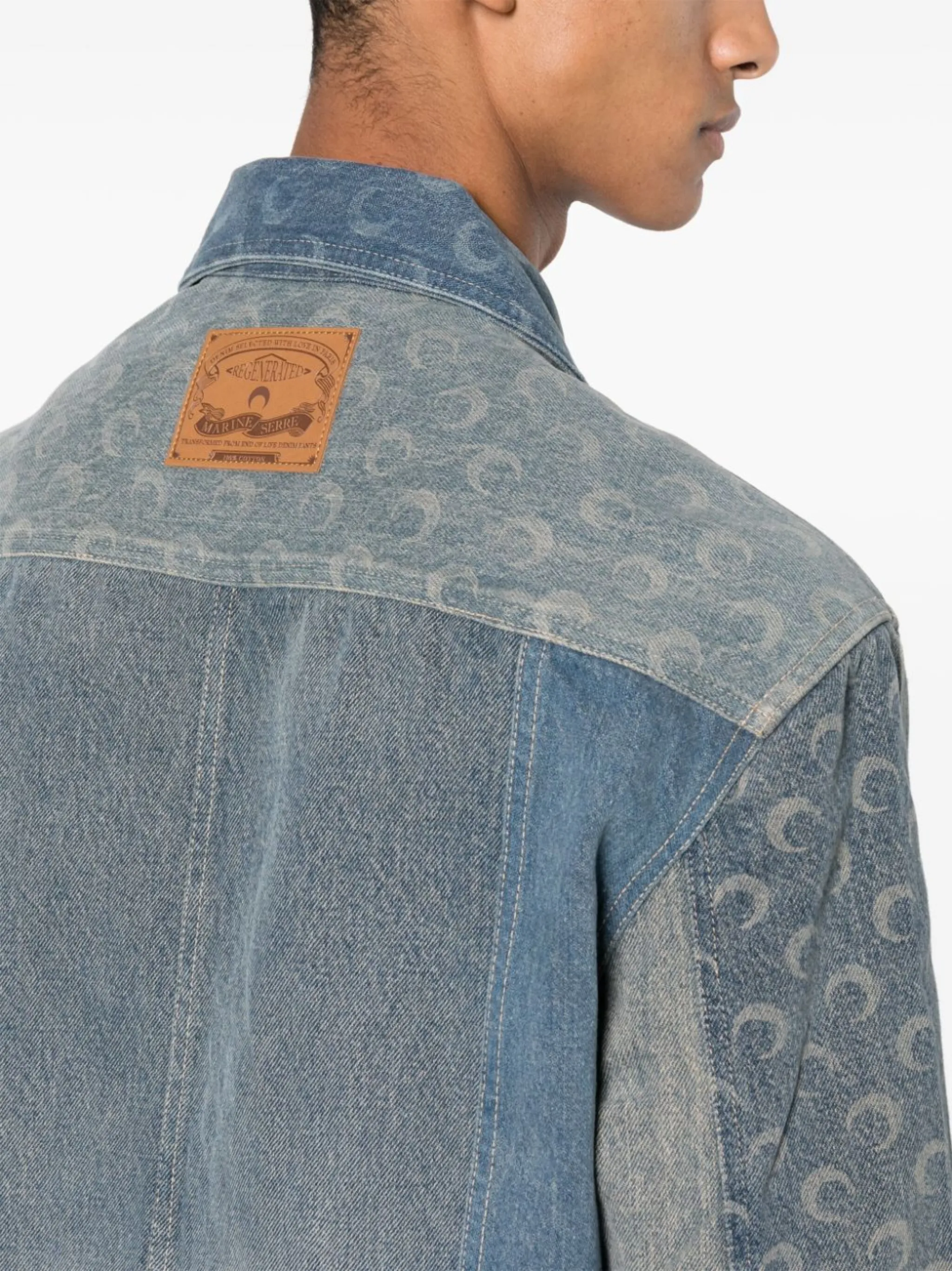 Marine Serre Regenerated zip-up denim jacket | Eraldo.com YE Marine Serre Regenerated zip-up denim jacket | Eraldo.com YE