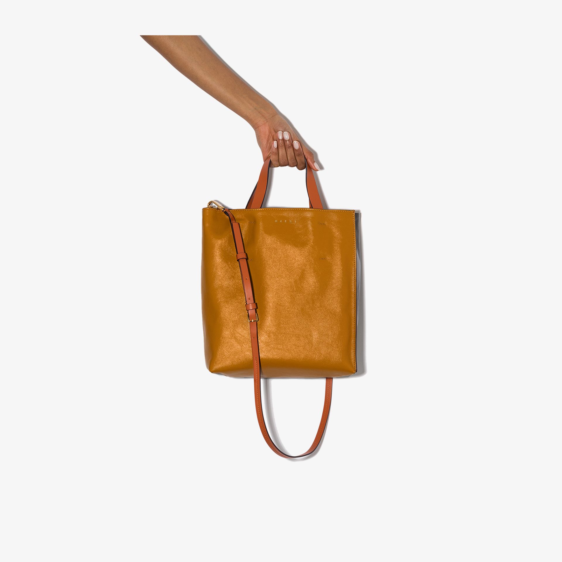 medium leather tote