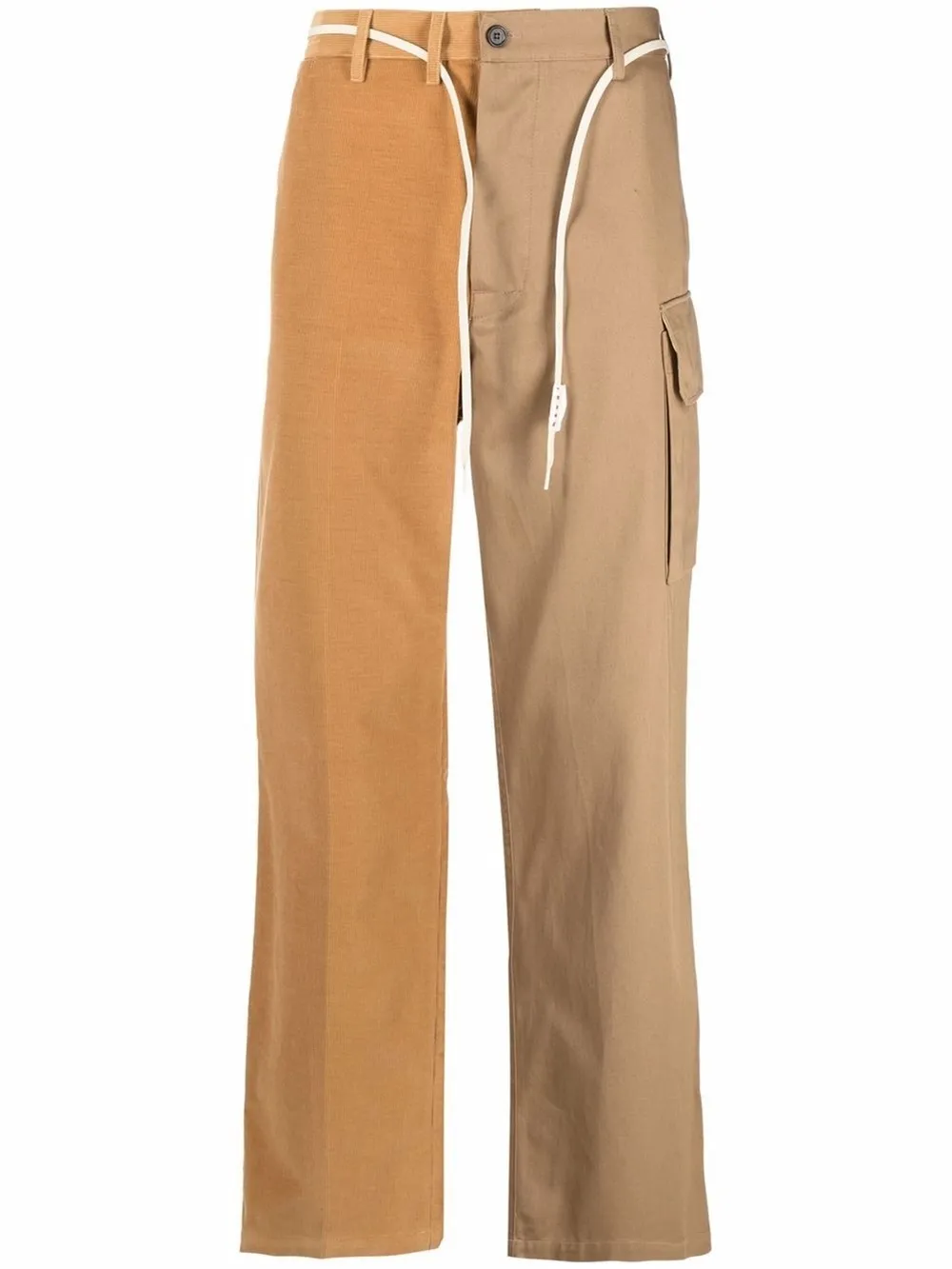 colour-block straight-leg trousers 